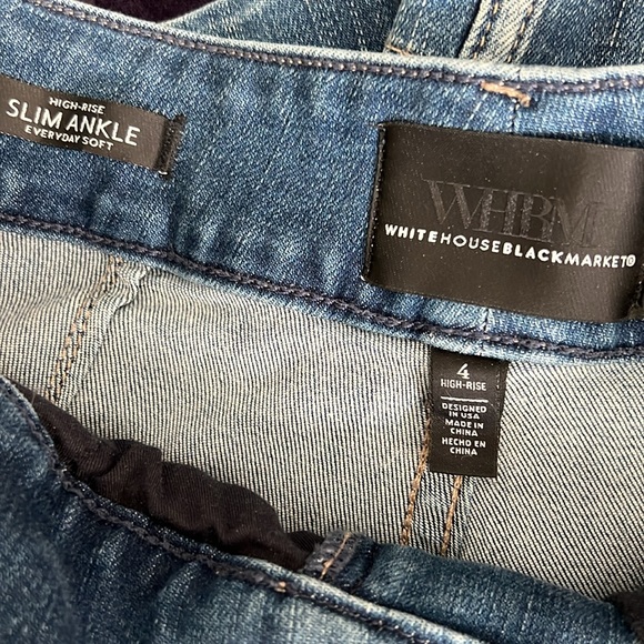 White House Black Market High-Rise Everyday Soft Horsebit Slim Ankle Jeans Sz 4 - Picture 8 of 8